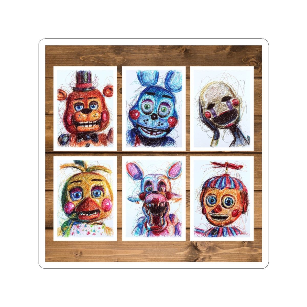 Five Nights at Freddy's "Five Nights at Freddy's" Sticker - alternate angle 2, merchandise